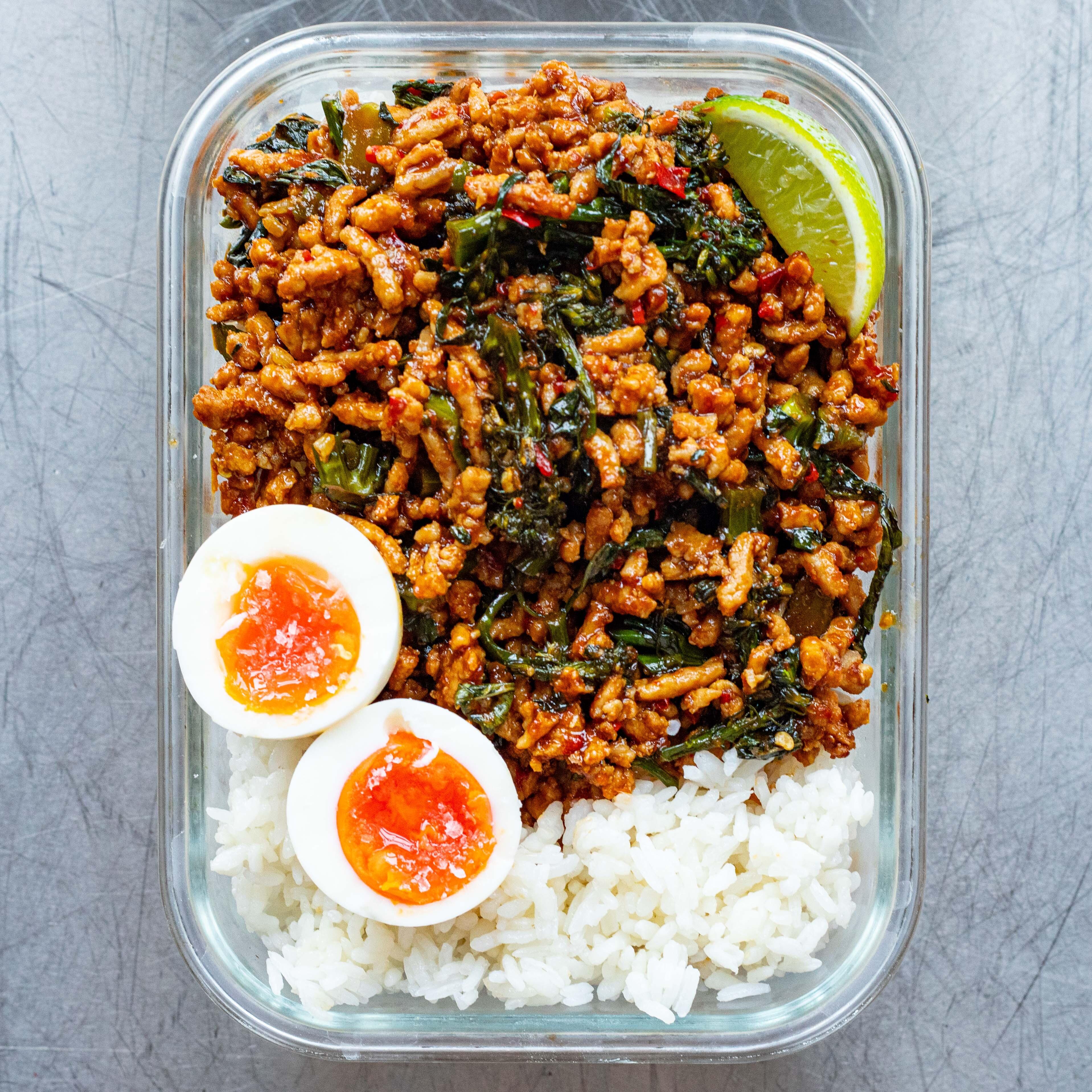 Lunch Box Chicken Basil Stir Fry