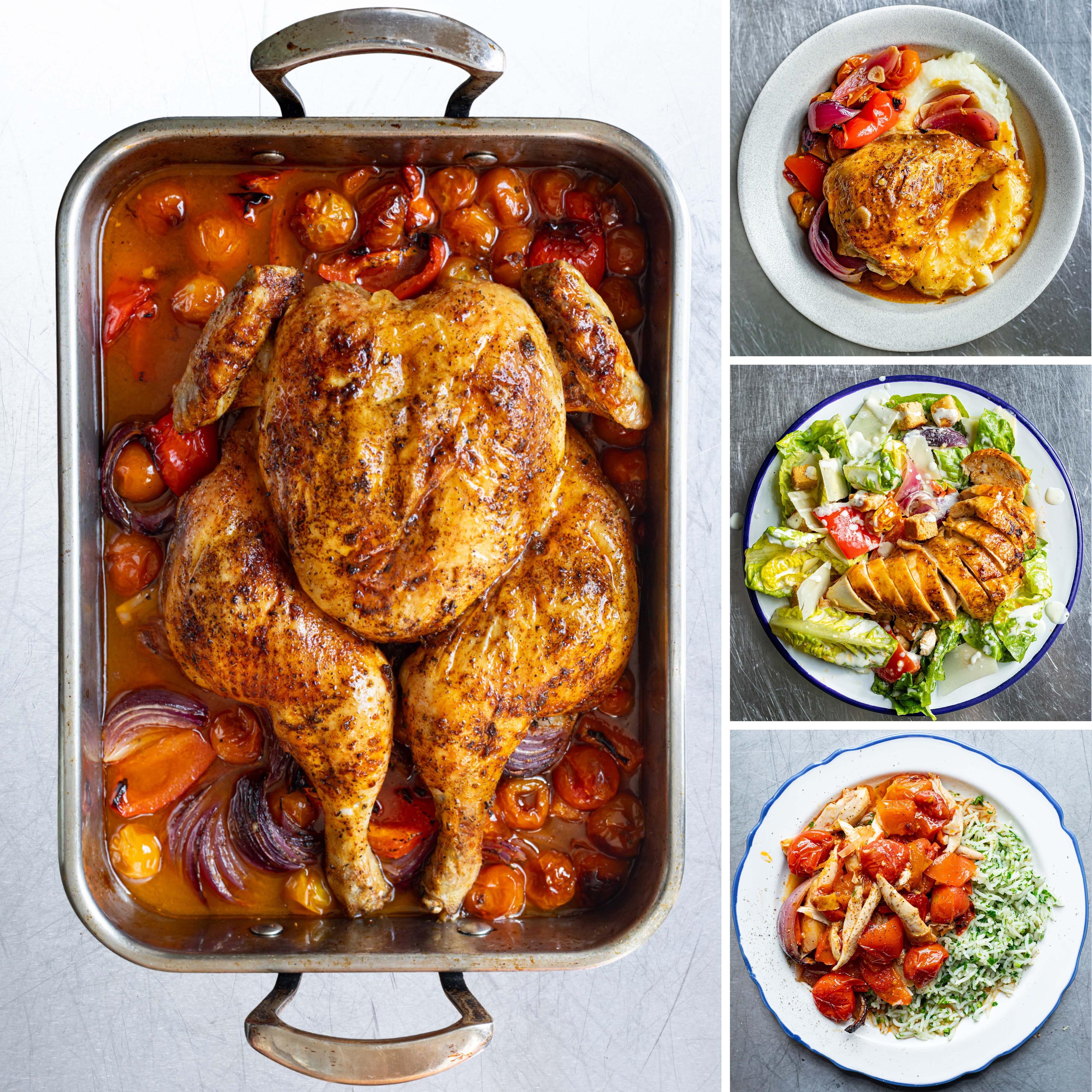Roast Chicken Pepper Traybake