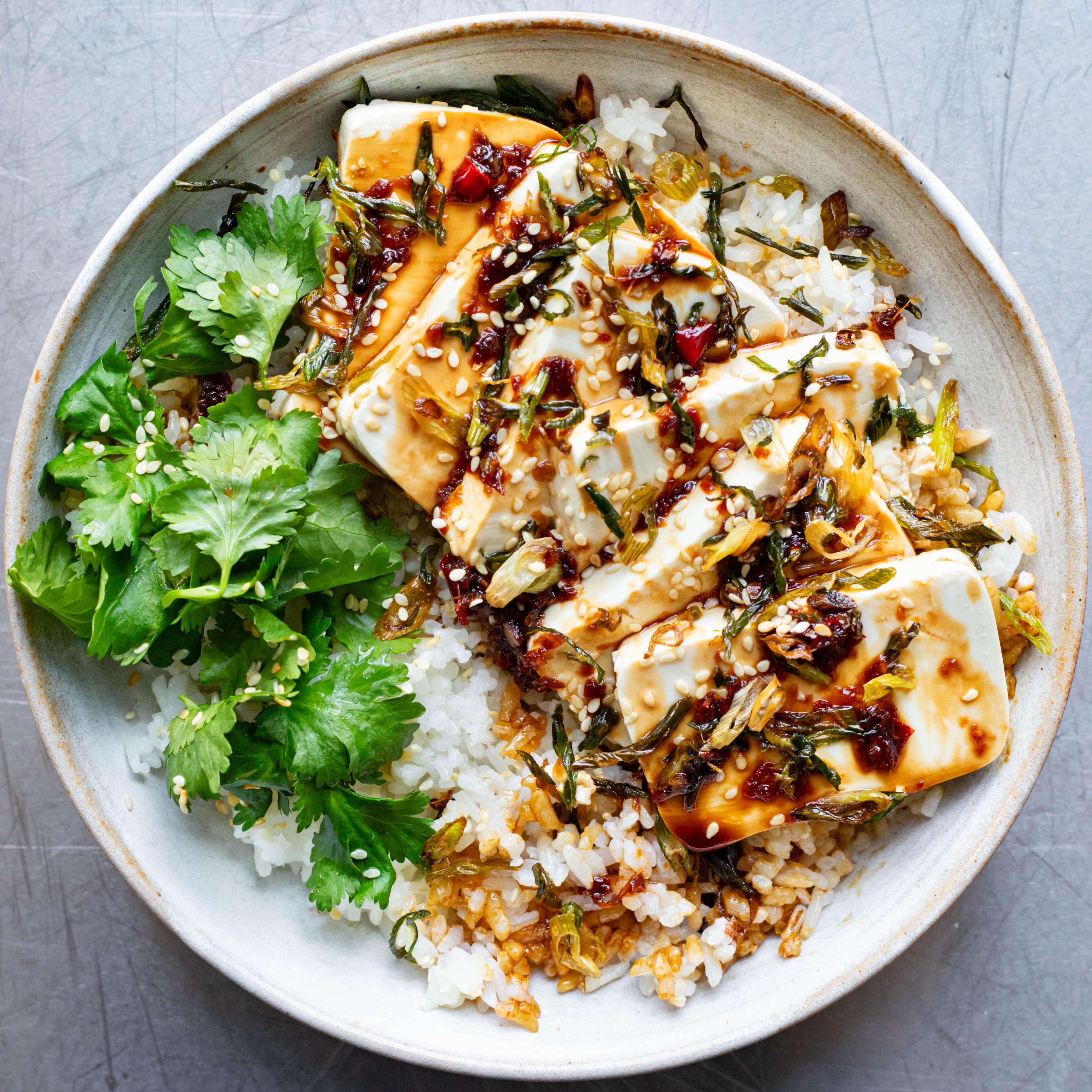 Sizzling Spring Onion Tofu