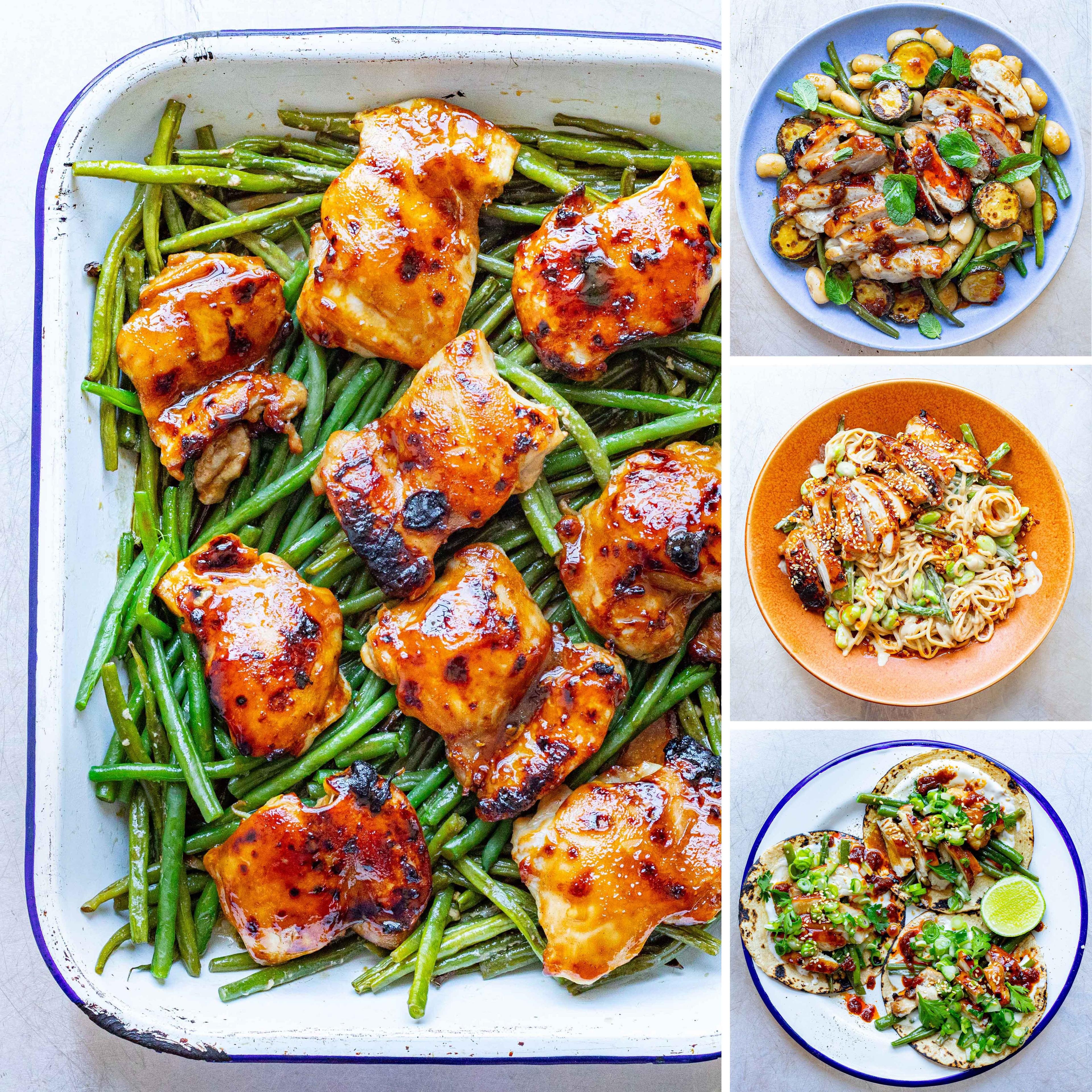 Sticky Soy Ginger Garlic Chicken Traybake