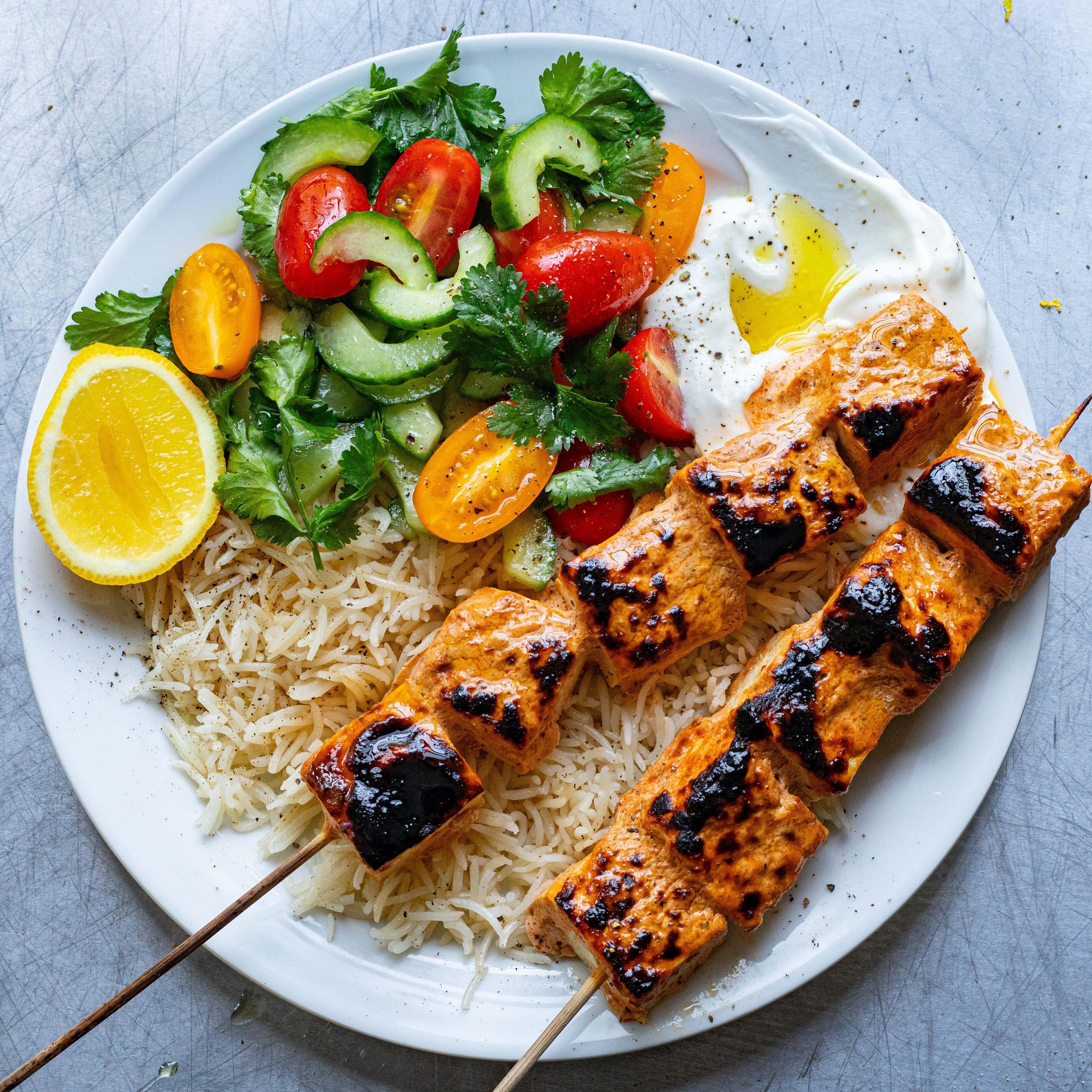 Tikka Masala Tofu Skewers